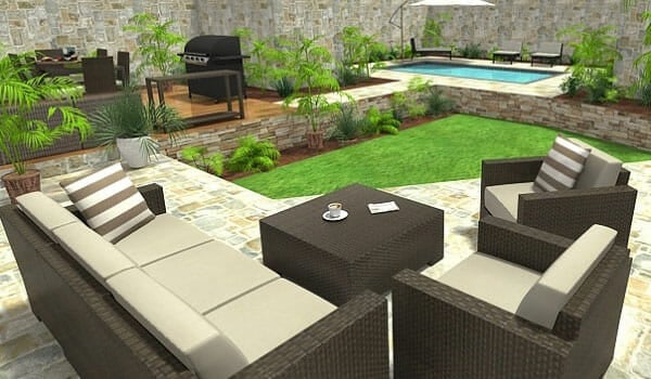 Roomsketcher Blog How To Create Outdoor Areas With - Patio Furniture Placement Tool