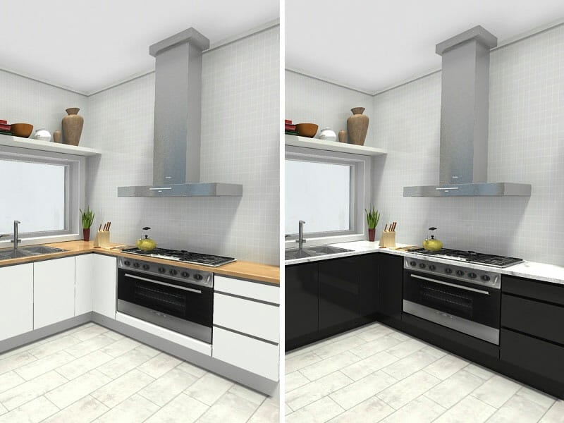 Kitchen Design Cabinet Countertop Options RoomSketcher Home Designer