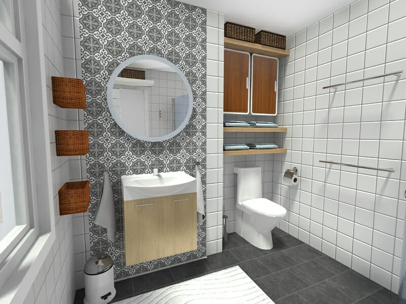 Roomsketcher Blog Diy Bathroom Storage Ideas - Above Toilet Wall Cabinet