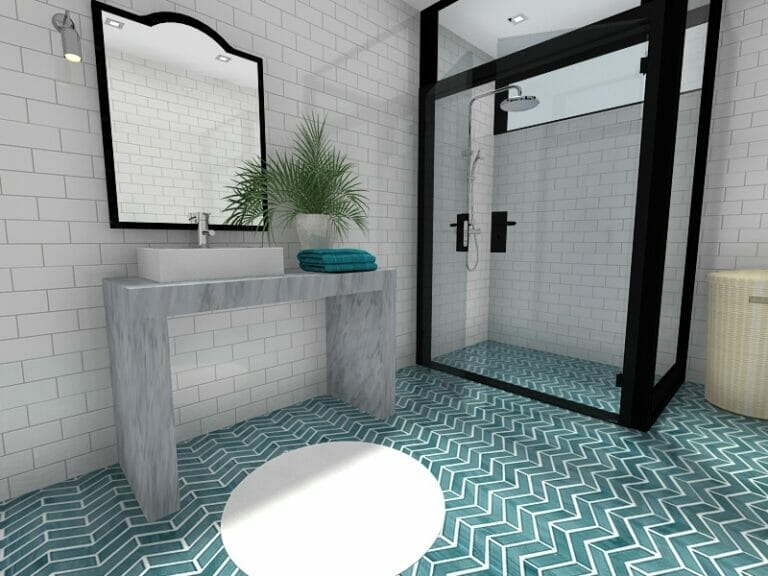 Ý tưởng về vòi hoa sen trong phòng tắm - Vách tắm bằng thép kiểu Pháp có cửa