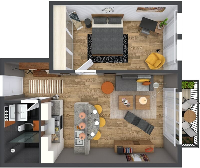 RoomSketcher Blog | 5 Downsizing Tips for Small Apartment Life