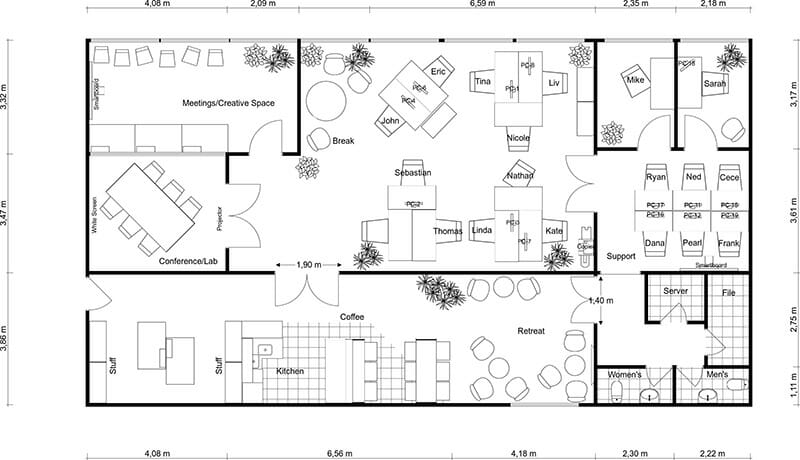 Arriba 43+ imagen office plan