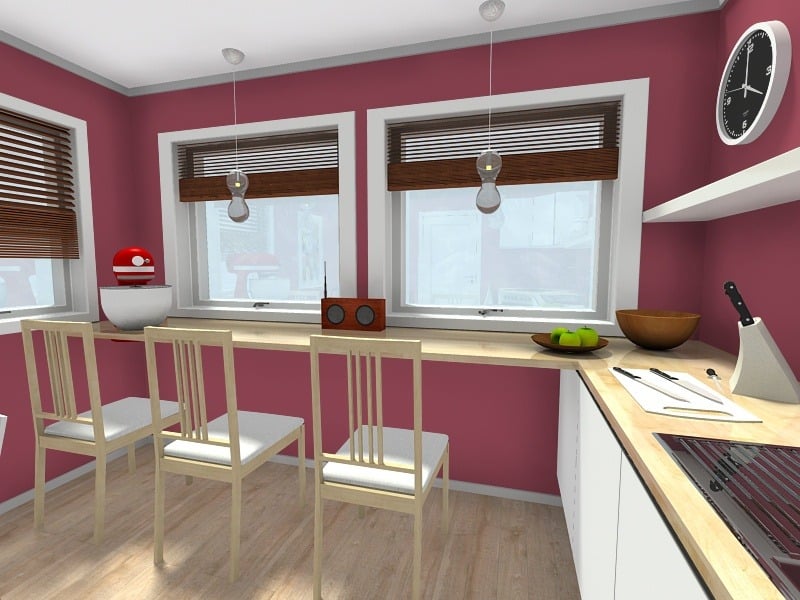 kitchen roomsketcher open update 3d interior marsala