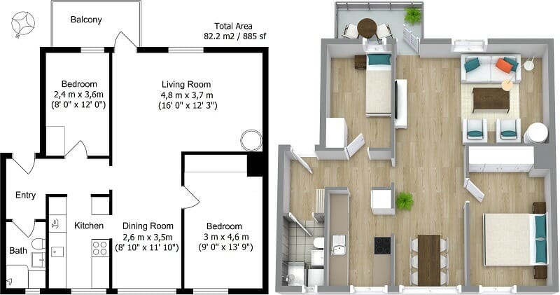 Real Estate Floor Plans RoomSketcher